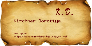 Kirchner Dorottya névjegykártya